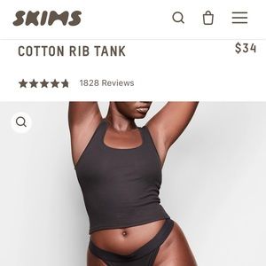 SKIMS Ribbed Cotton Tank